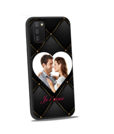 Coque bumper noir A02s personnalisée