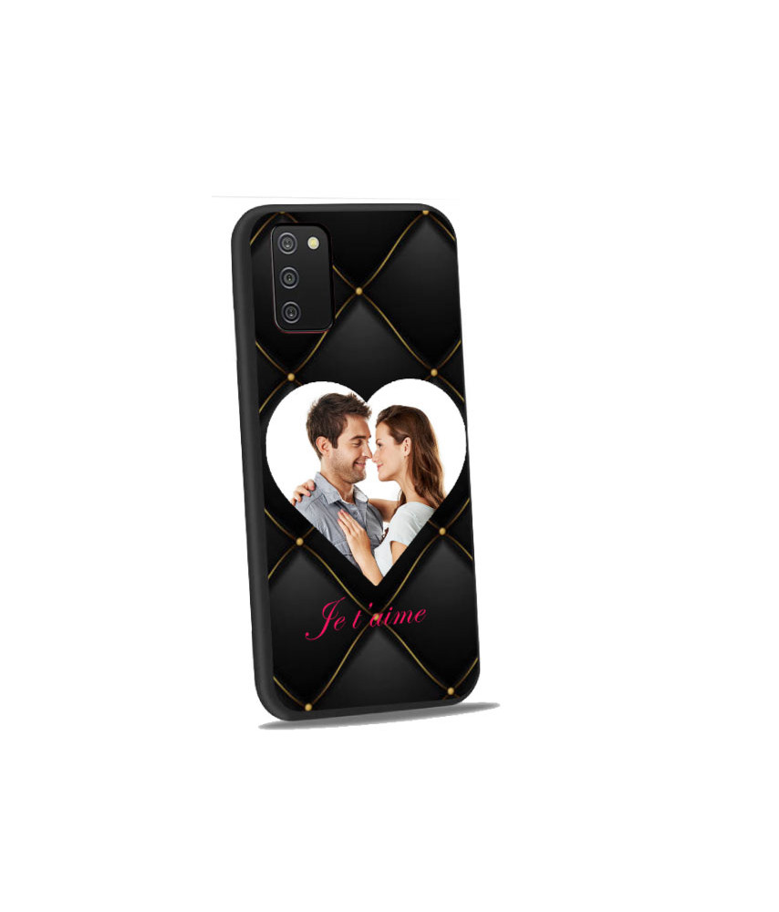 Coque bumper noir A02s personnalisée