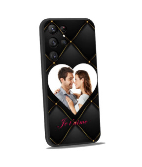 Coque bumper noir S22 Ultra personnalisée