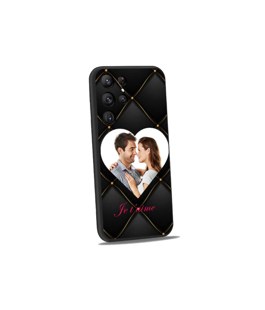 Coque bumper noir S22 Ultra personnalisée