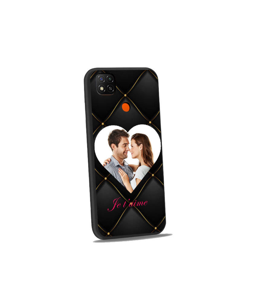 Coque bumper noir Redmi 9c personnalisée