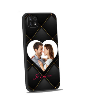 Coque bumper noir Galaxy A22 personnalisée